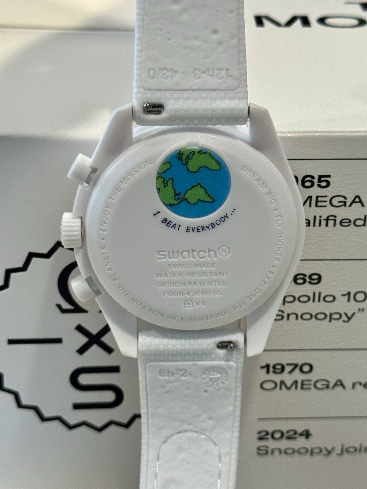Omega x Swatch MoonSwatch “Moonphase Snoopy” – White Edition