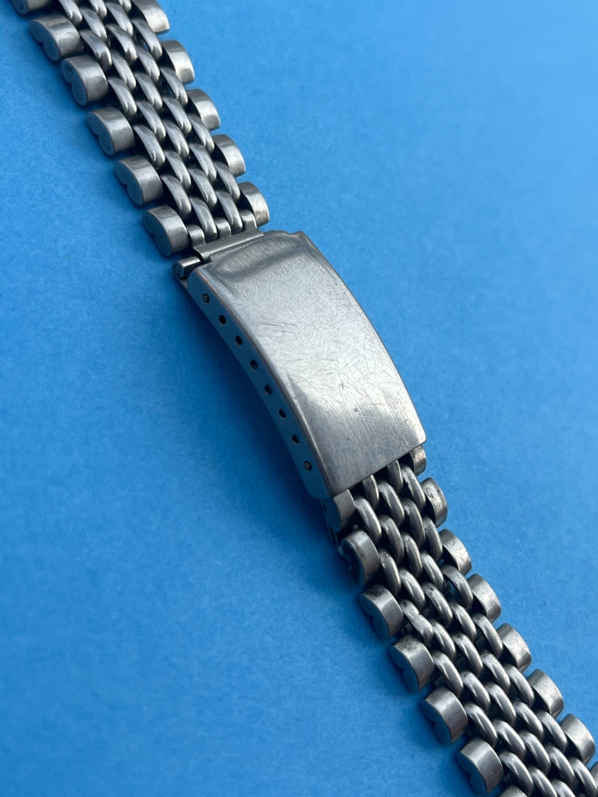 Vintage Beads Of Rice Stainless Steel Men’s Watch Bracelet 17 mm