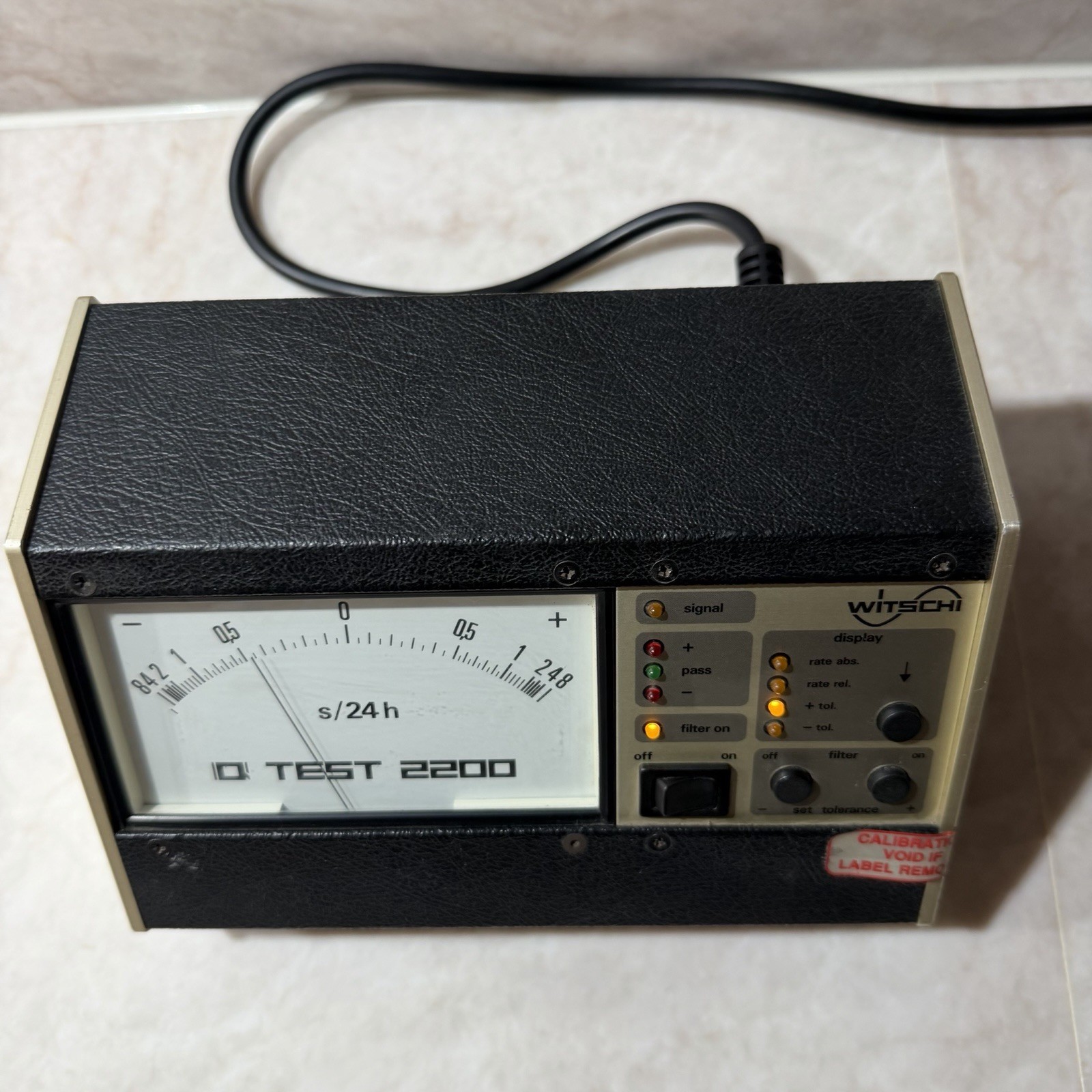 Witschi Q Test 2200 Watch Timing Machine Tester Swiss Vintage Powers On