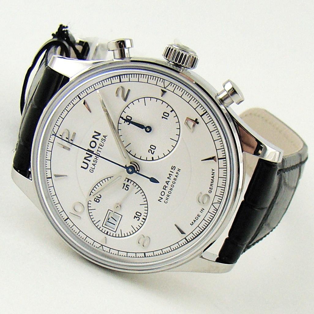 Union Glashutte Noramis Chronograph 42mm White Dial D012.427.16.017.00 Warranty
