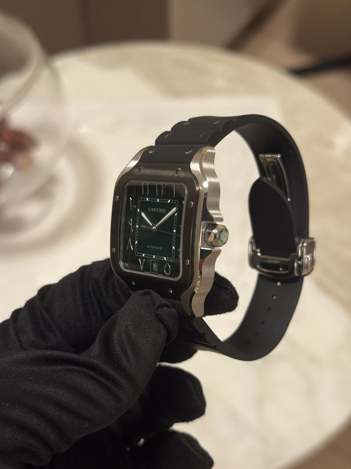 Cartier Santos Green Arabic Size L – 47.5 × 39.8MM 2024