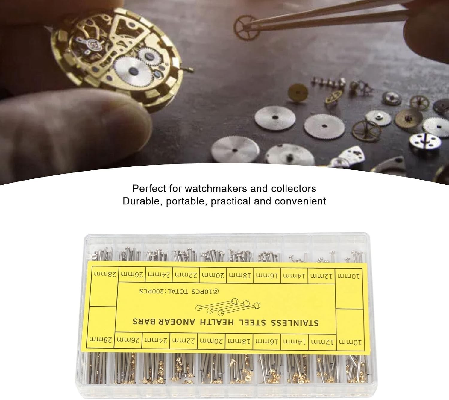 Watch Band Pins, 200 Pcs Stainless Steel Watch Strap Screw Tube Link Pin Conn…