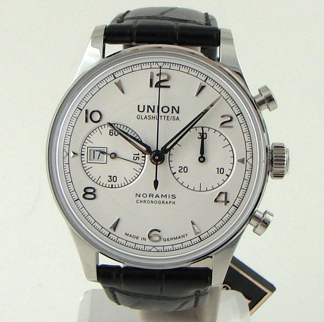Union Glashutte Noramis Chronograph 42mm White Dial D012.427.16.017.00 Warranty