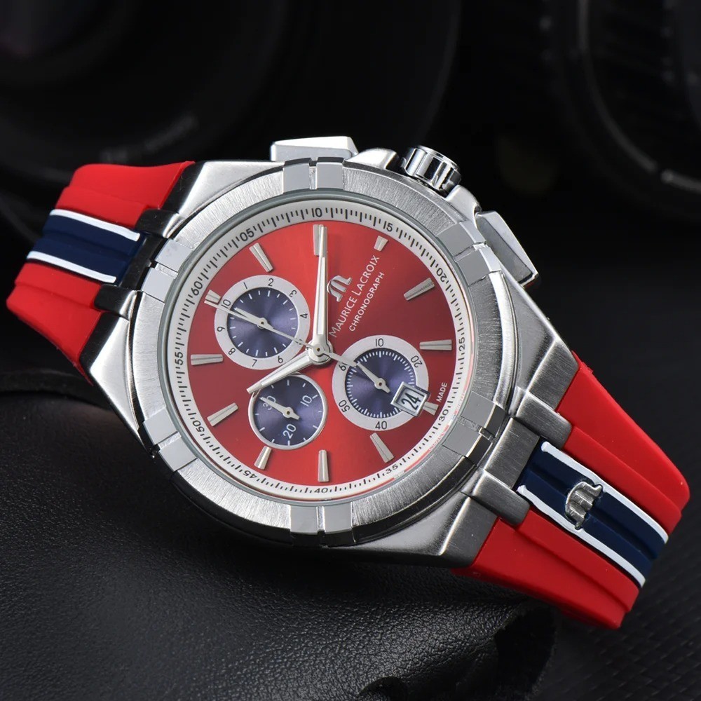 Maurice Lacroix Brand Watches for Mens Multifunction Chronograph WristWatch Gift