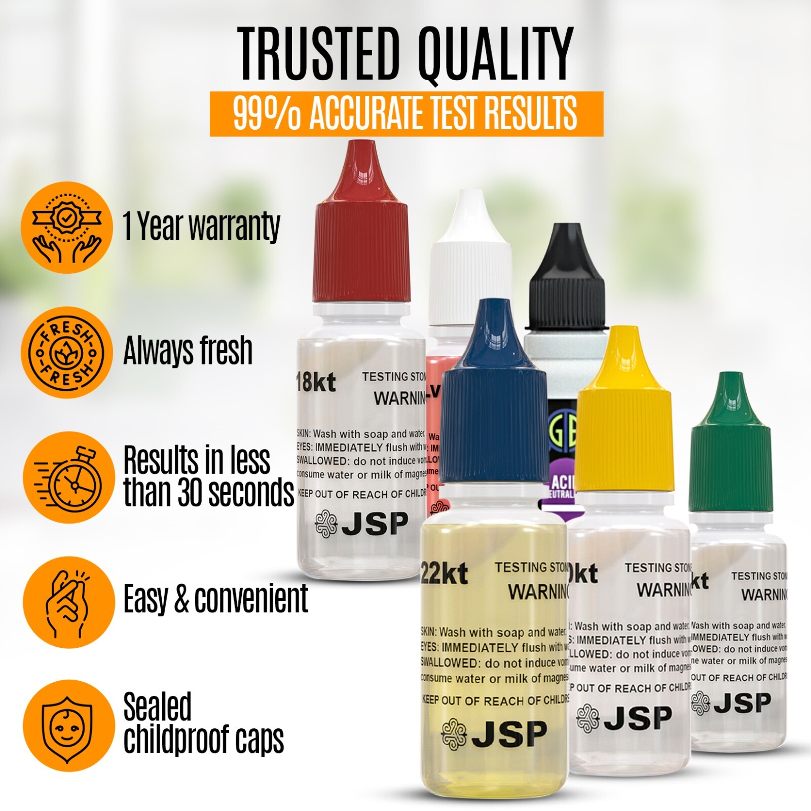 Gold Silver Platinum Testing Kit – Test 9K 10K 12K 14k 18K 22K 999 925 Sterling