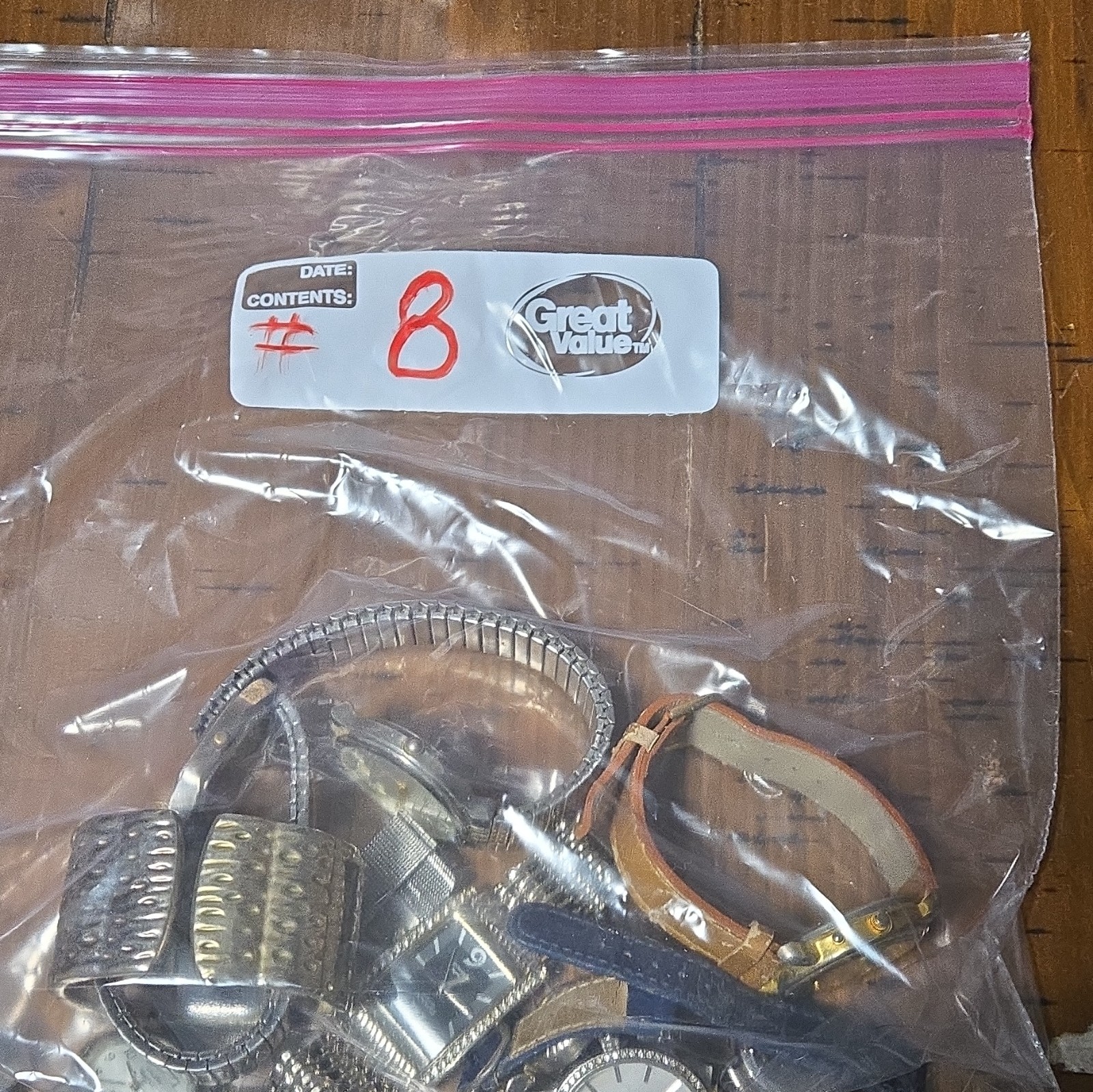 Assorted Mixed Lot Wristwatches, Mixed Styles in Plastic Bag (As Shown)