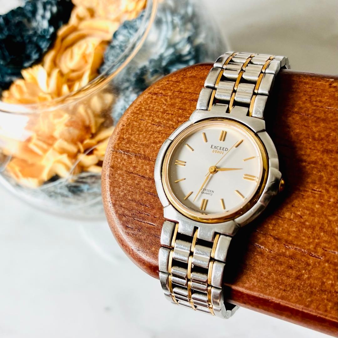 [Battery replaced] Citizen Exceed Euros Two-tone watch, fully functional. 【USED】