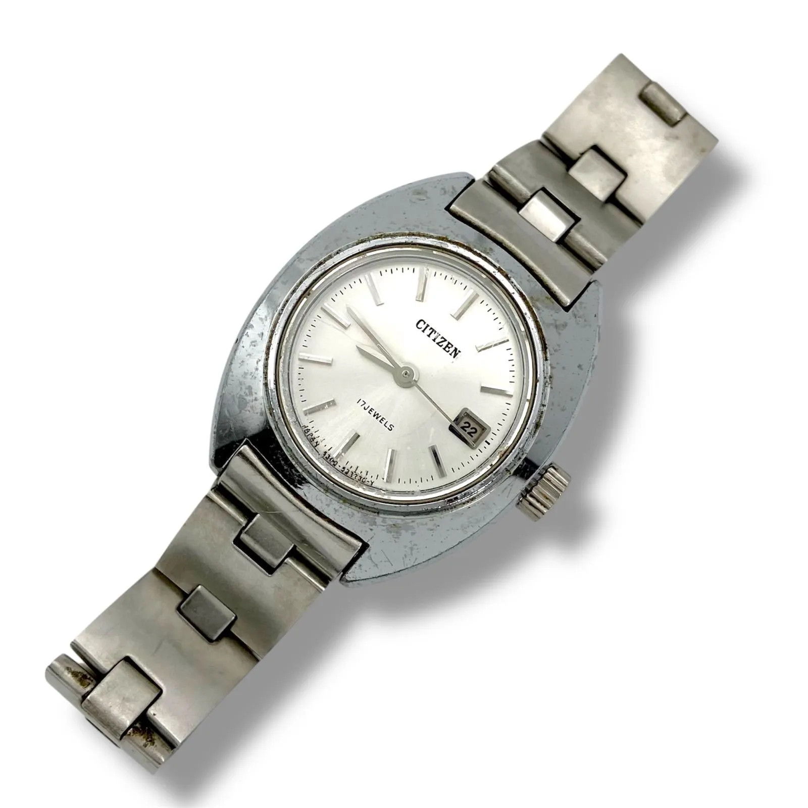 Working Citizen watch, manual winding, mechanical, 17 jewels, date display, TS21