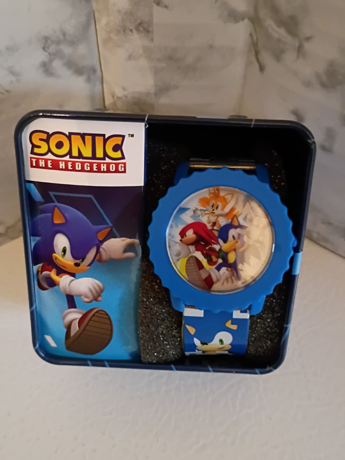 Sonic The Hedgehog Digital Watch Quartz LCD Display Dial, Flashing LED Lights S2