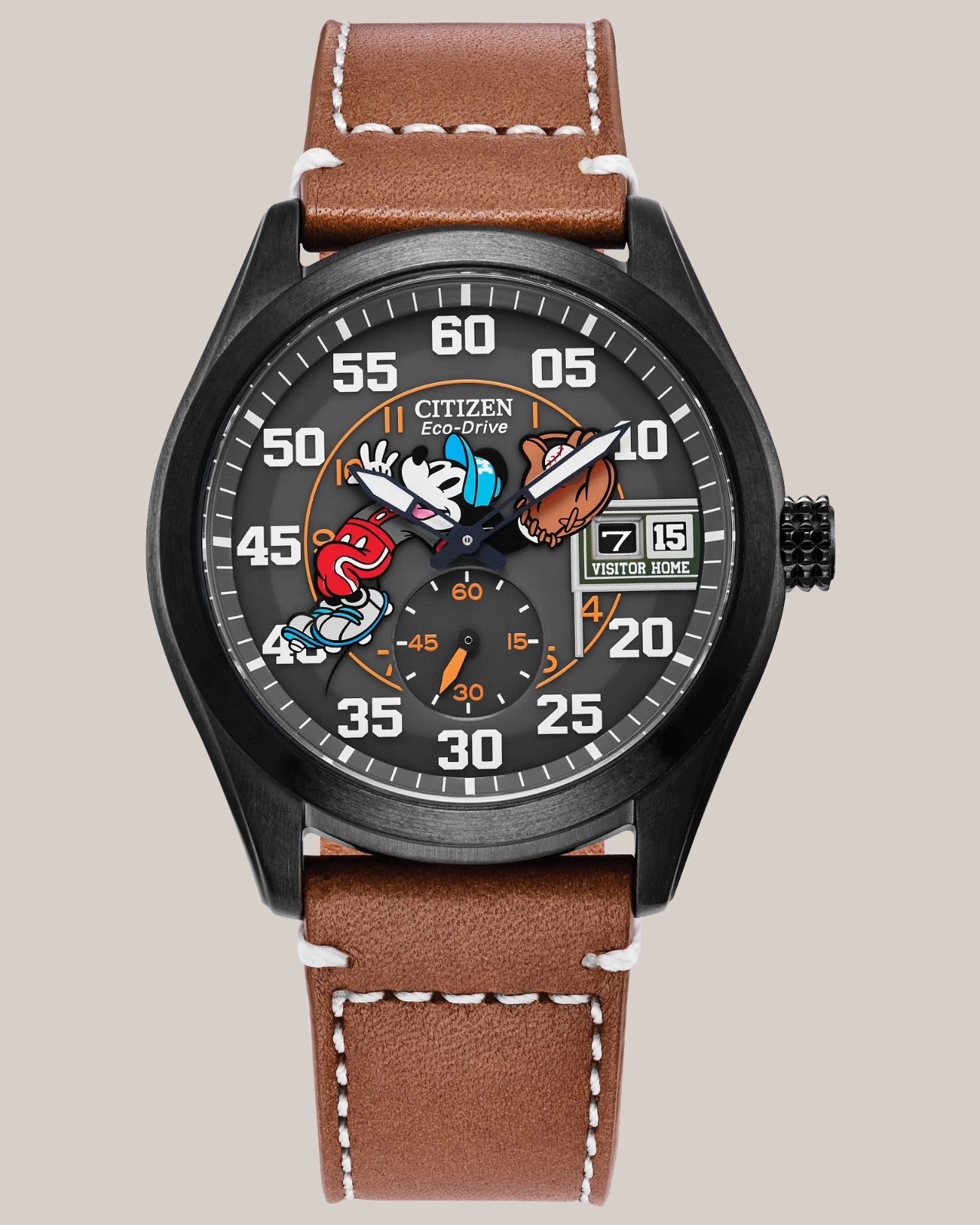 Citizen Men’s Watch Disney Mickey Baseball Eco-Drive (BV1089-05W) ⭐Genuine⭐