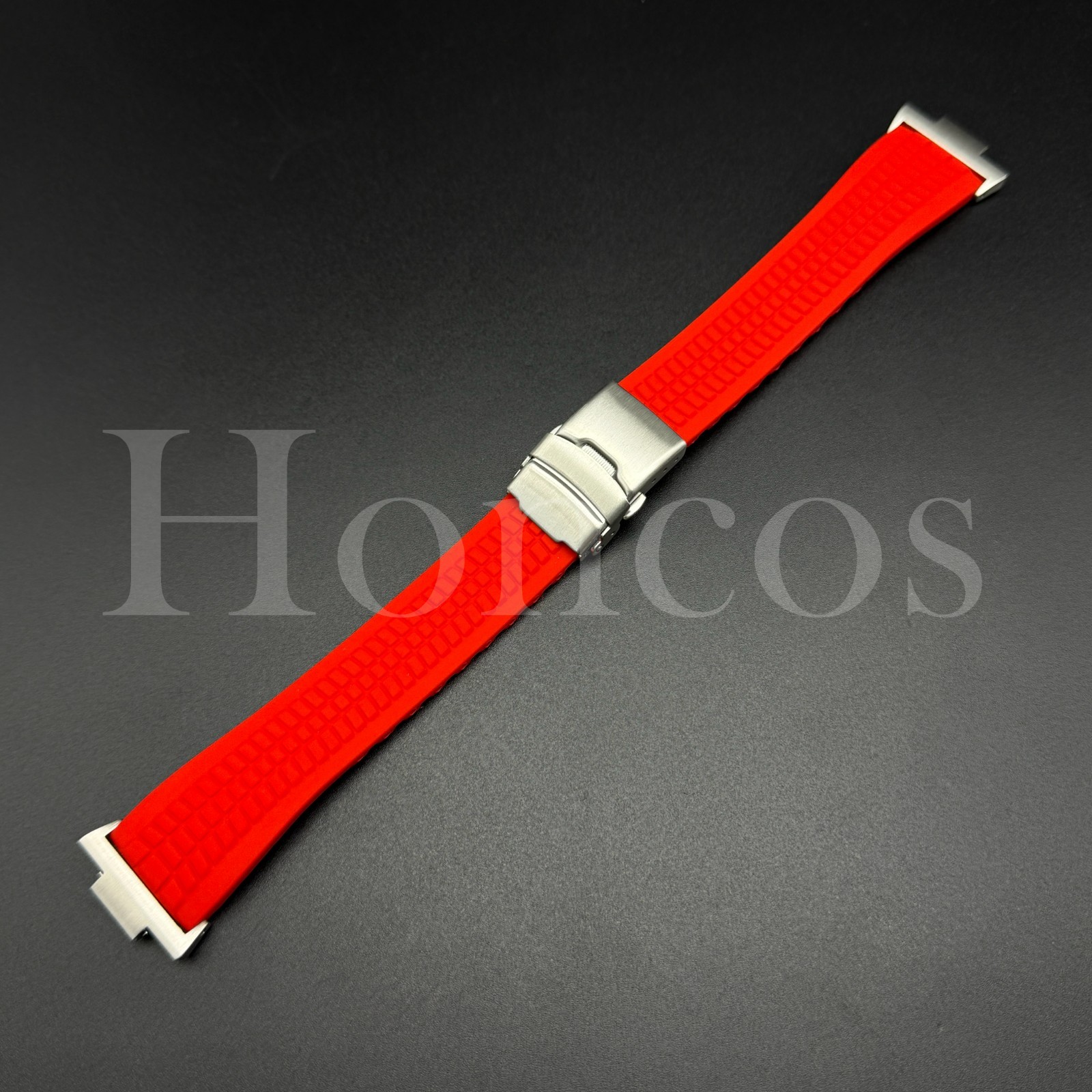 Replacement Aquanaut Rubber Band Watch Strap Fits Tissot PRX Clasp + Adapter Red