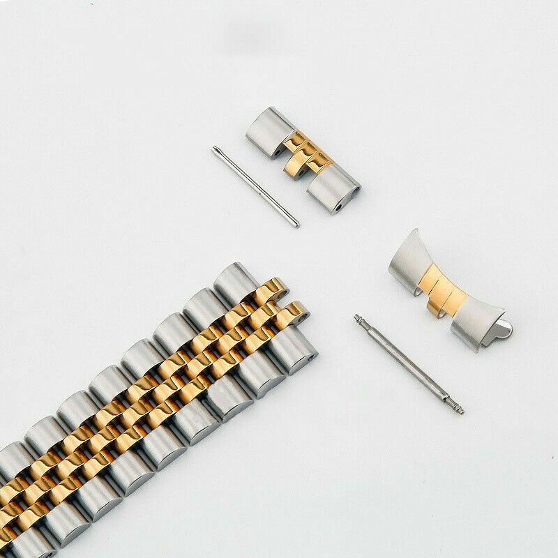 Curved+Straight End Stainless Steel Watch Band For Jubilee Bracelet