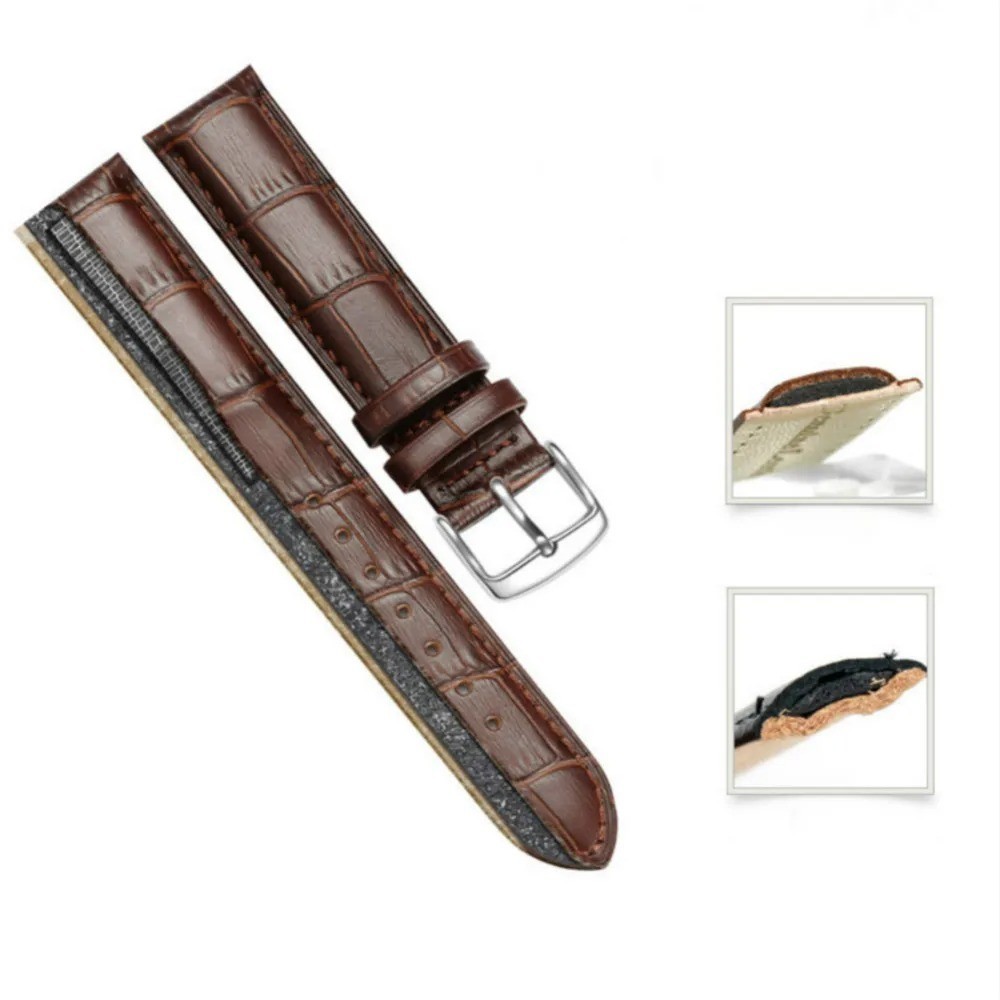 Leather Watch Band Strap Universal Replacement 12–22mm for Men Women
