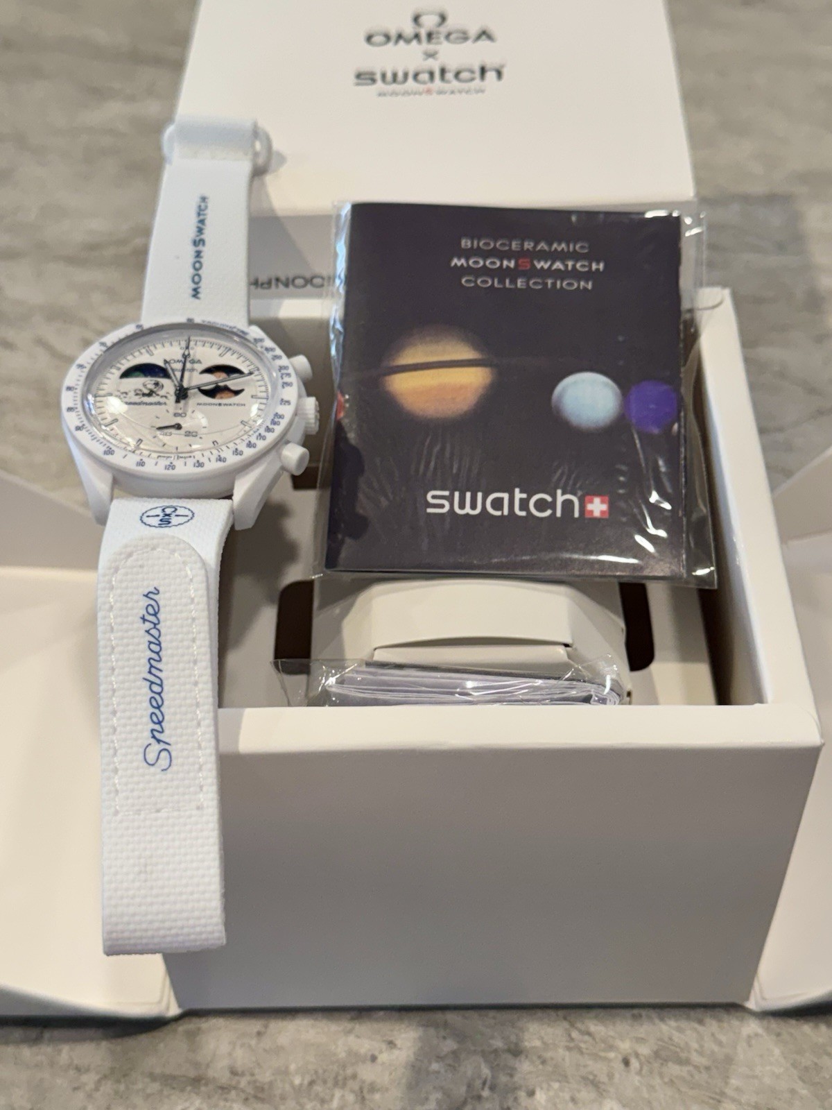Omega x Swatch MoonSwatch “Moonphase Snoopy” – White Edition