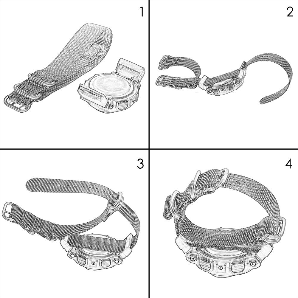 WRISTARMOR 16mm Adapters and HD Conversion RAF Nylon Watch Strap Kit Replacem…