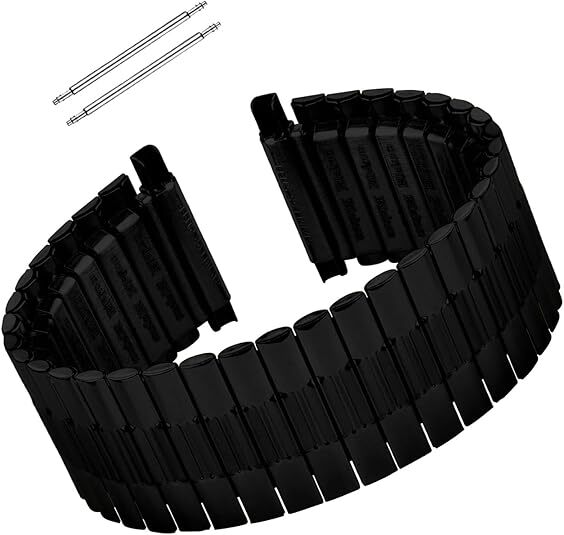 Blekon Stainless Steel Stretch Watch Band 16-23mm Lug No-Clasp Strap + Extra Lin