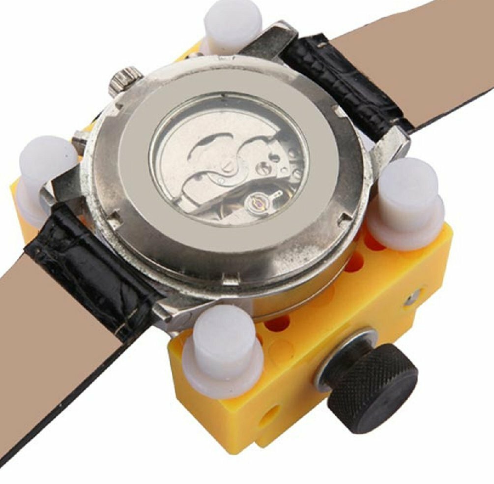 Watch Case Opener Adjustable Back Cover Repair Holder Tool Watchmakers DIY