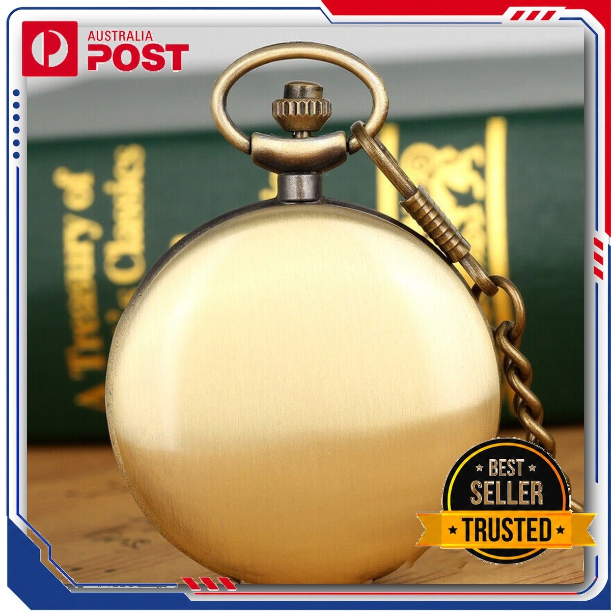 Antique Retro Mechanical Skeleton Steampunk Pocket Watch with Chain for Men