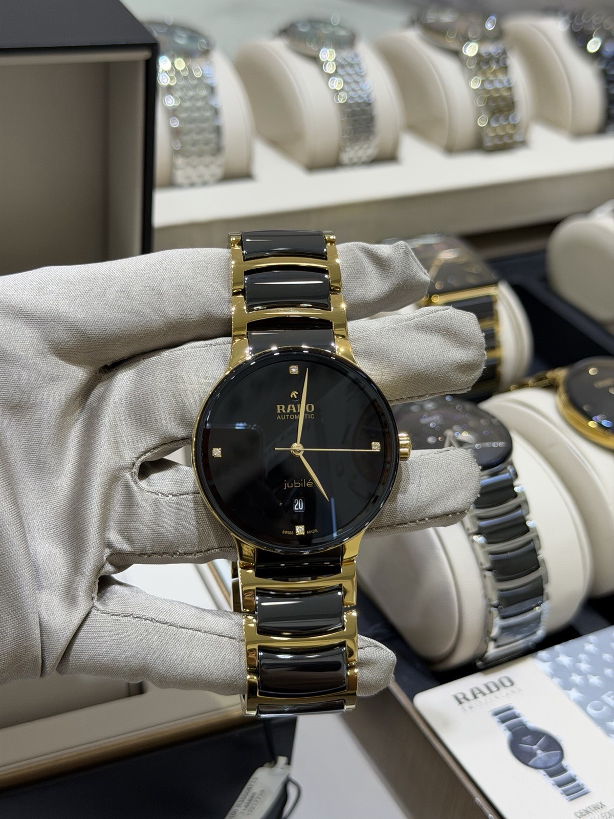 Rado Centrix Automatic Diamond Black Dial Unisex Watch R30008712