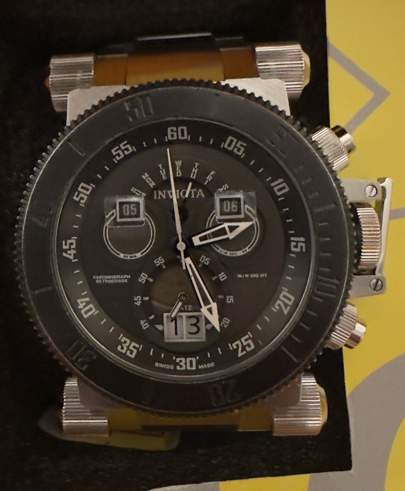 🔥CEO LOT🔥Invicta Coalition Forces 51mm Silver Gunmetal Tone Men’s Watch 17646