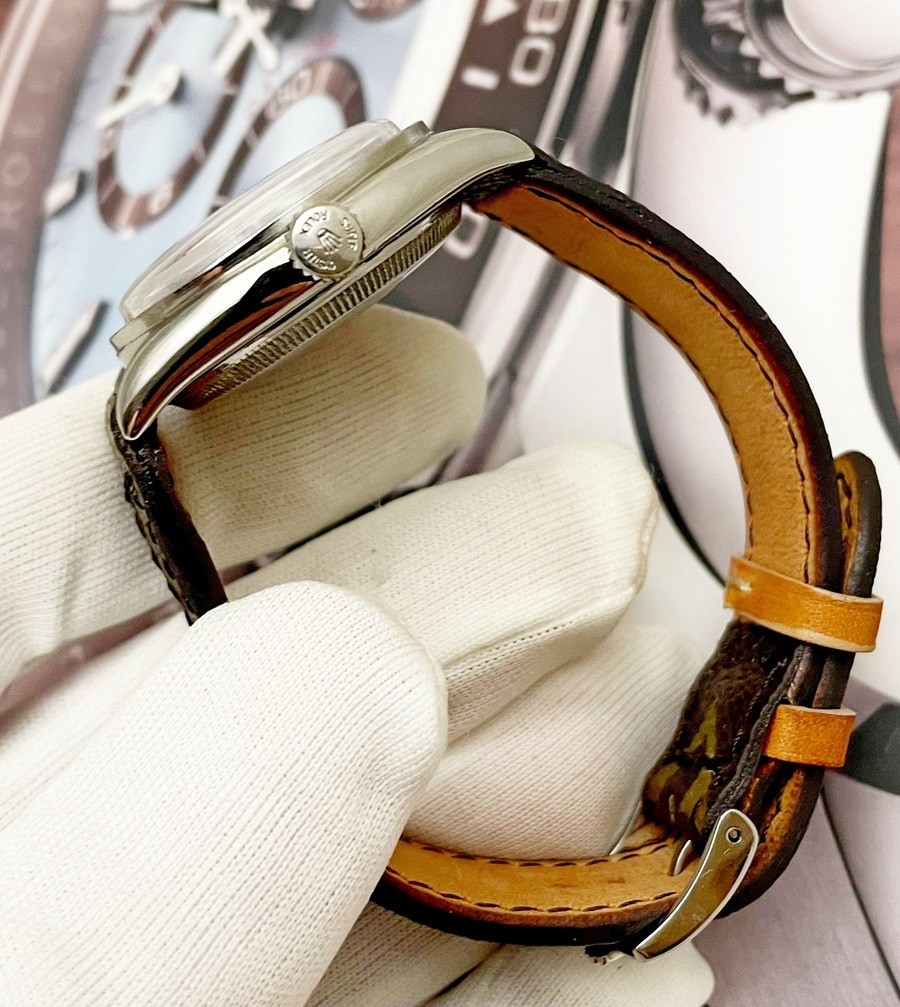 VINTAGE 1962 ROLEX 6103 SEMI-BUBBLEBACK BOMBAY DIAL SERVICE and WARRANTY!