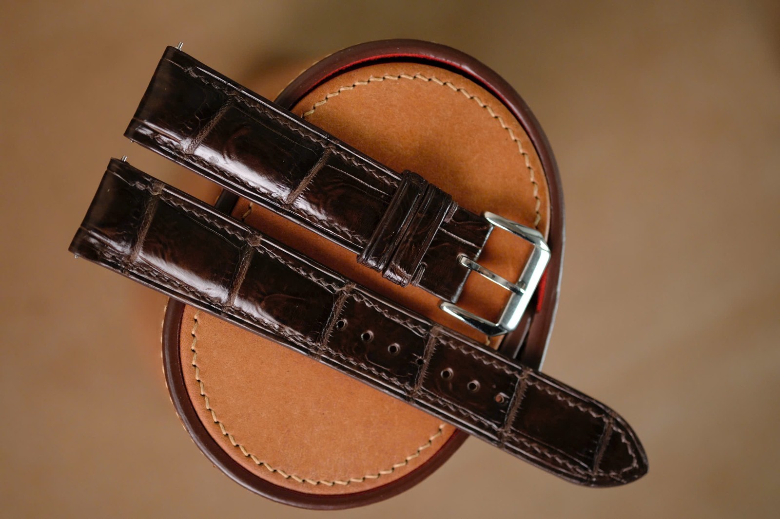 Handmade dark brown watch strap watch band size 20/18 (or any size)