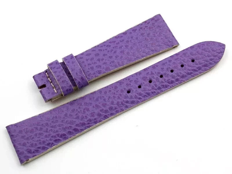 Genuine Leather Handcrafted Purple Strap 20/16mm Unisex Watch Accessories New