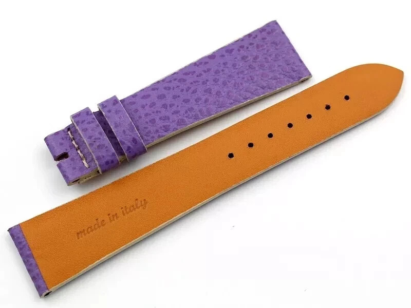 Genuine Leather Handcrafted Purple Strap 20/16mm Unisex Watch Accessories New