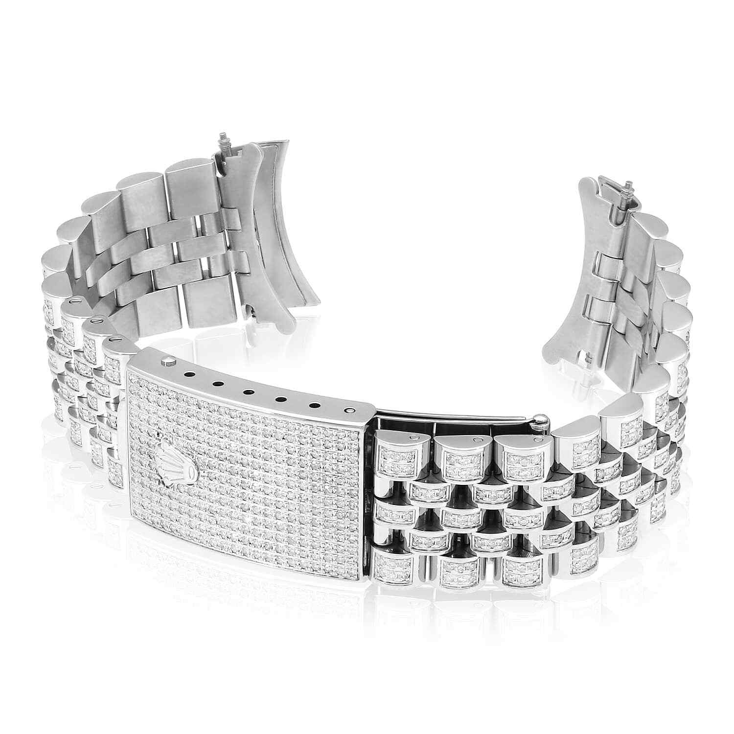 Rolex Datejust White 4.5CTW Real Diamond Jubilee 36mm Watch Bracelet