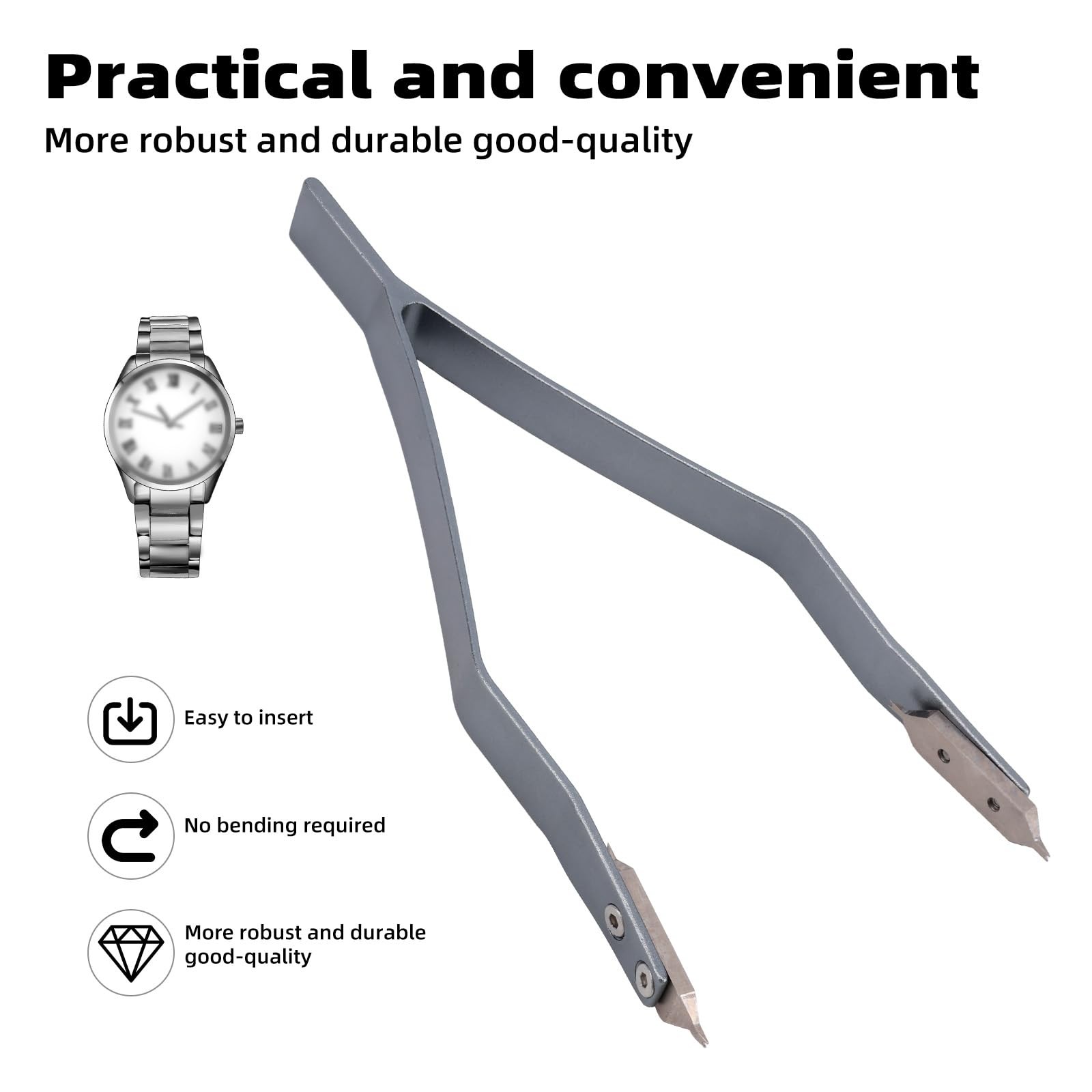 Watch Spring Bar Tweezers, 12x4x1cm/4.72×1.57×0.39in, As Shown in the Picture