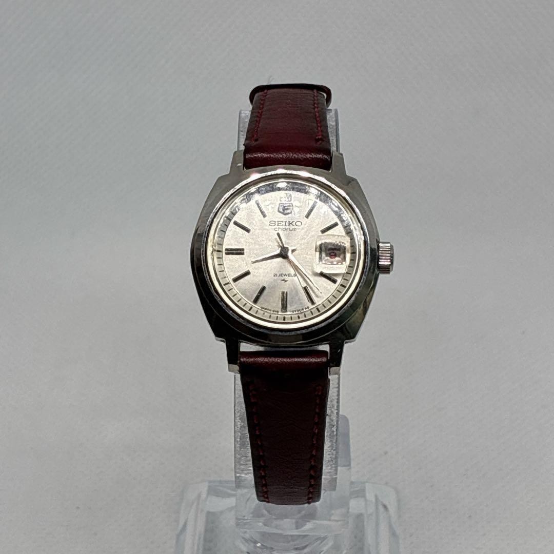 Seiko Ladies Vintage Hand-Wind Watch 21 Jewels Brown Japan 0713806
