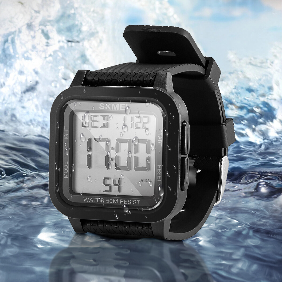 Fashion Men’s Sports Watch LED Large Digital Waterproof Multifunction Wristwatch