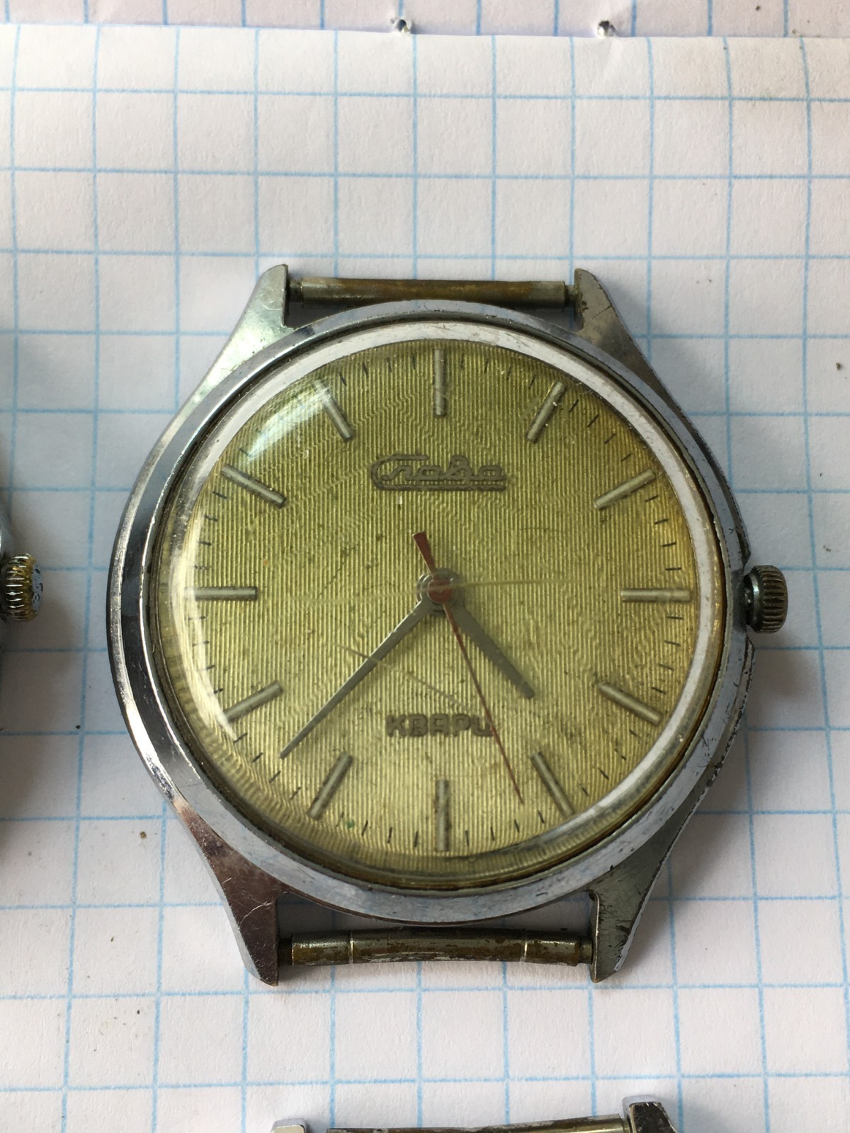 Lot of 8 Vintage USSR men’s quartz Watches Slava Poljot Chaika For Parts Repair