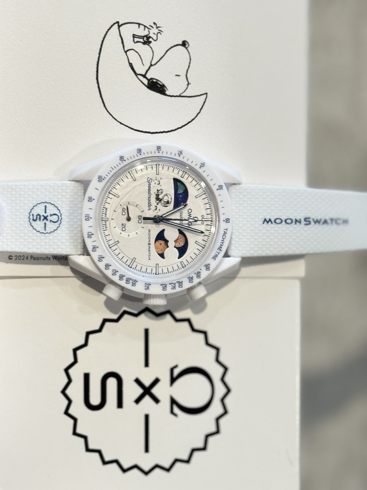 Omega x Swatch MoonSwatch “Moonphase Snoopy” – White Edition