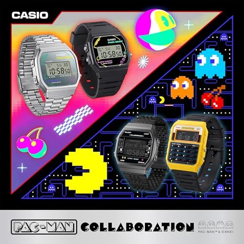 Casio watch PAC-MAN Collaboration Model F-91WPC-1AJR Men’s Black Pacman Pac