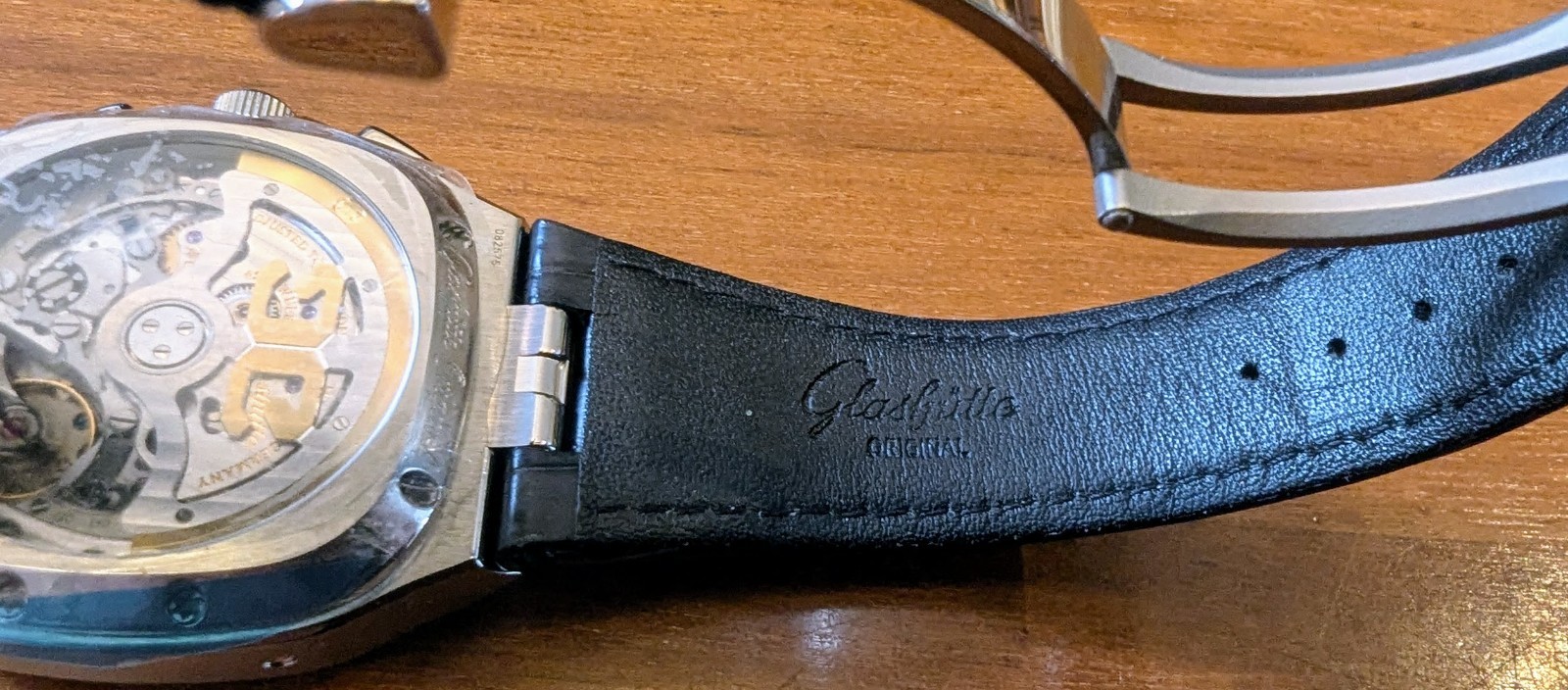 Glashütte Original Seventies Chronograph, Box, Papers, Reg. Card