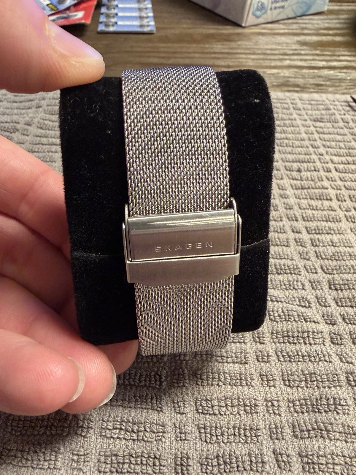 SKAGEN 780XLSS MEN STAINLESS STEEL 40mm WATCH DATE MESH BRACELET NEW BATTERY