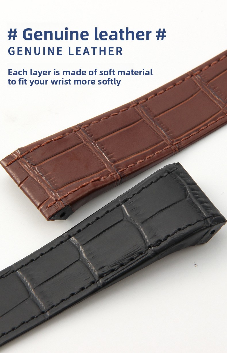 For Cartier Santos 100 Genuine Leather Watch Band Strap 20 23 24.5mm with Tools