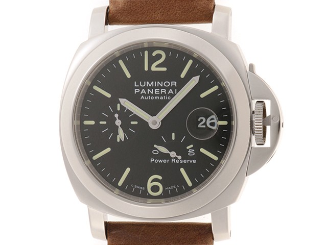 PANERAI PAM00090 watch Luminor Power Reserve Stainless Steel black【436】