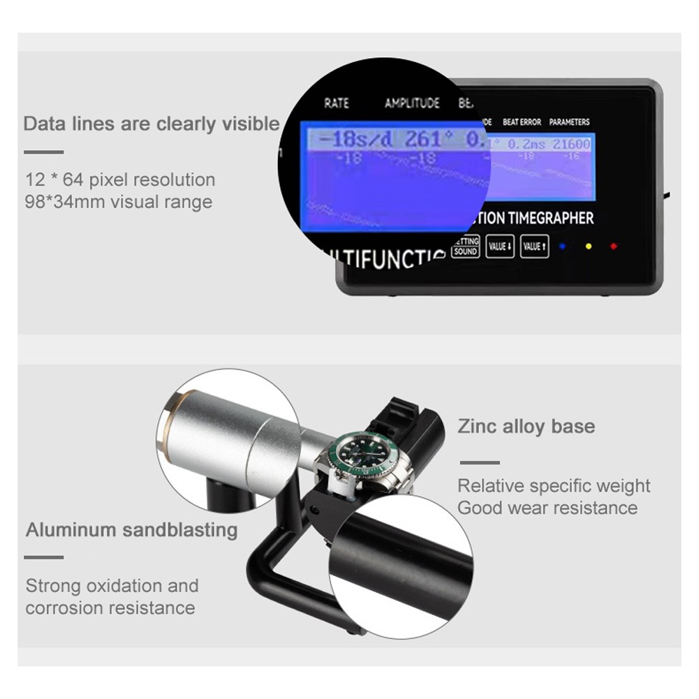 WeiShi USPlug No.1900 Timegrapher Watch Testing Tool Watch Tester for Repairers