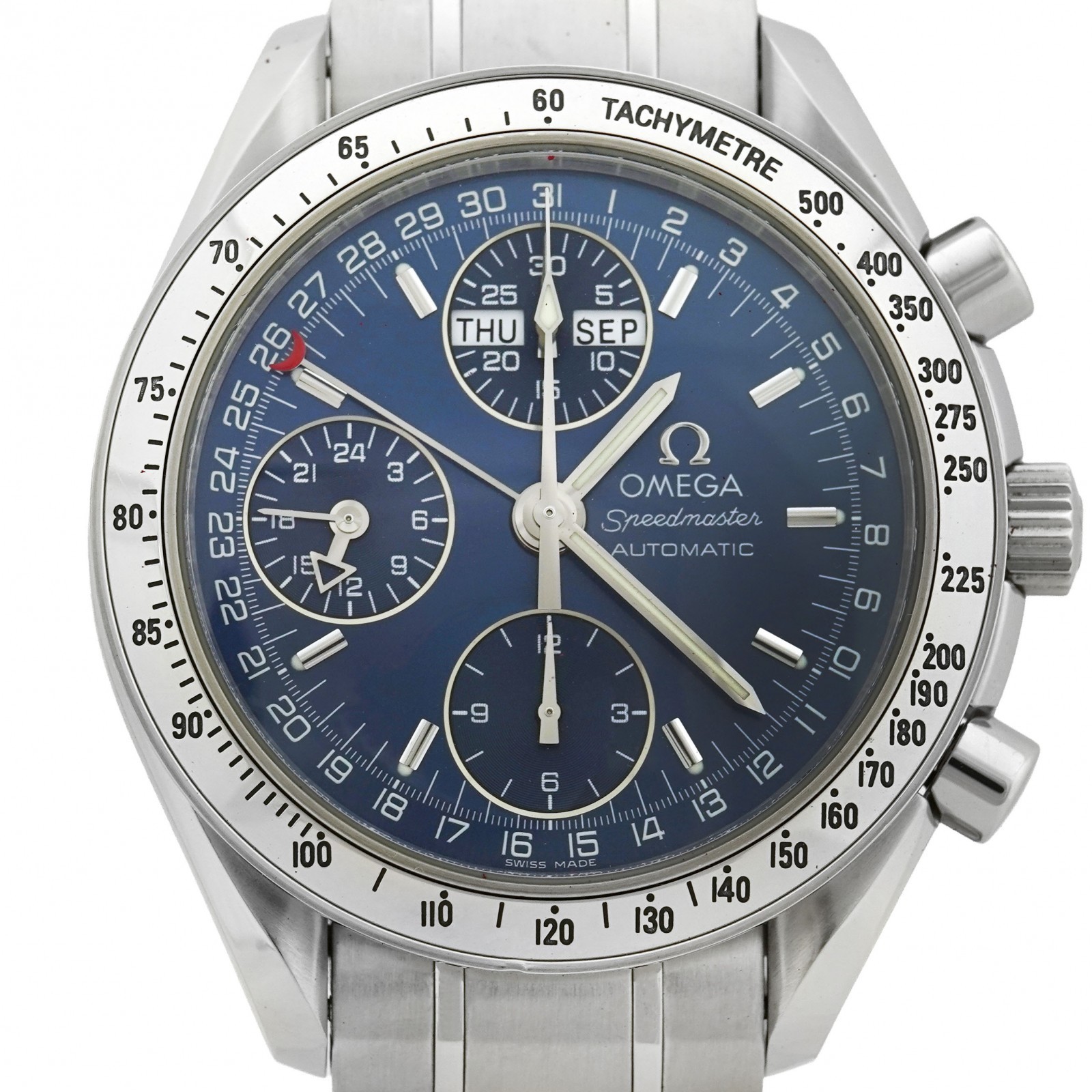OMEGA Speedmaster Day Date 3523.80.00 Automatic Blue Dial Men Warranty