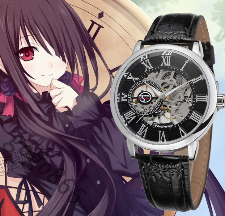 Cartoon Anime DATE A LIVE Tokisaki Kurumi Fashion New Mechanical Watch