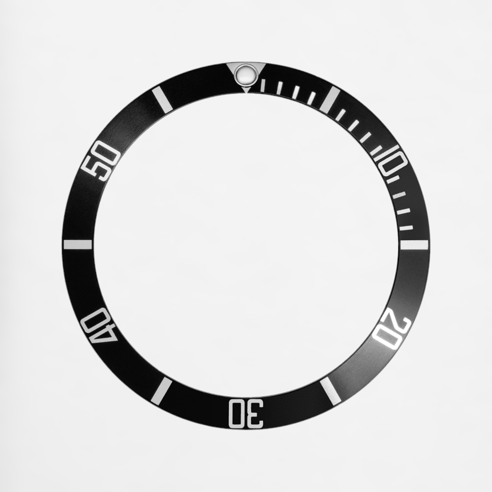 HORLOGEAR (Black) Flat 4 Bezel Insert for Rolex Submariner 16610LN 16800 PEARL