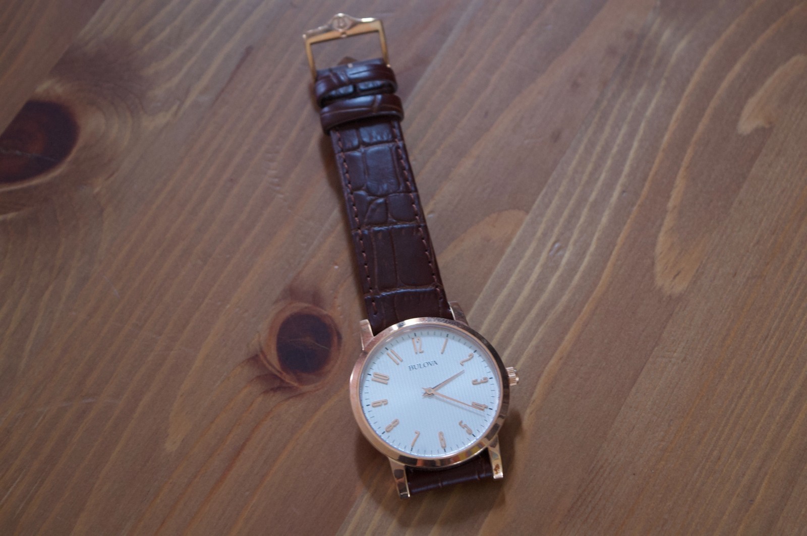 Bulova Leather Strap Mens Wristwatch (Needs New Battery)