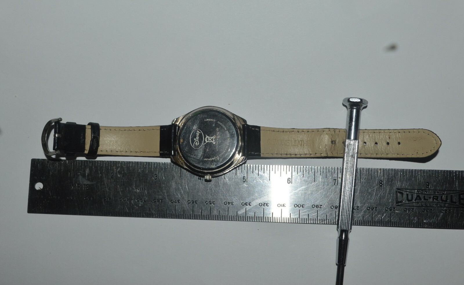 Mickey Mouse Quartz Watch Accutime Avon 40mm Mother Of Pearl Jeweled Bezel