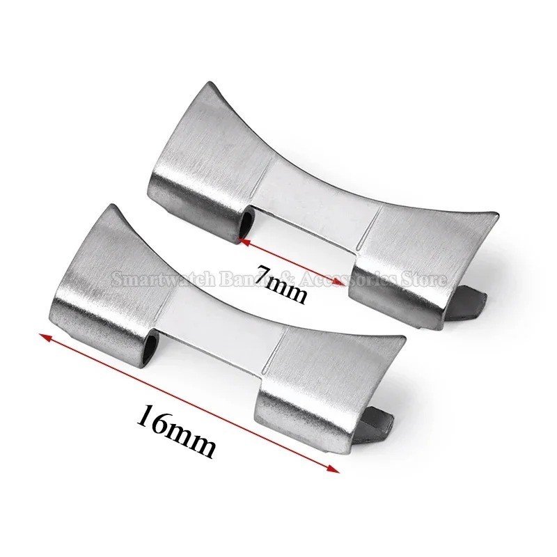 Stainless Steel Curved End Watch Band Adapter for Seiko Rolex 12-24mm Connectors