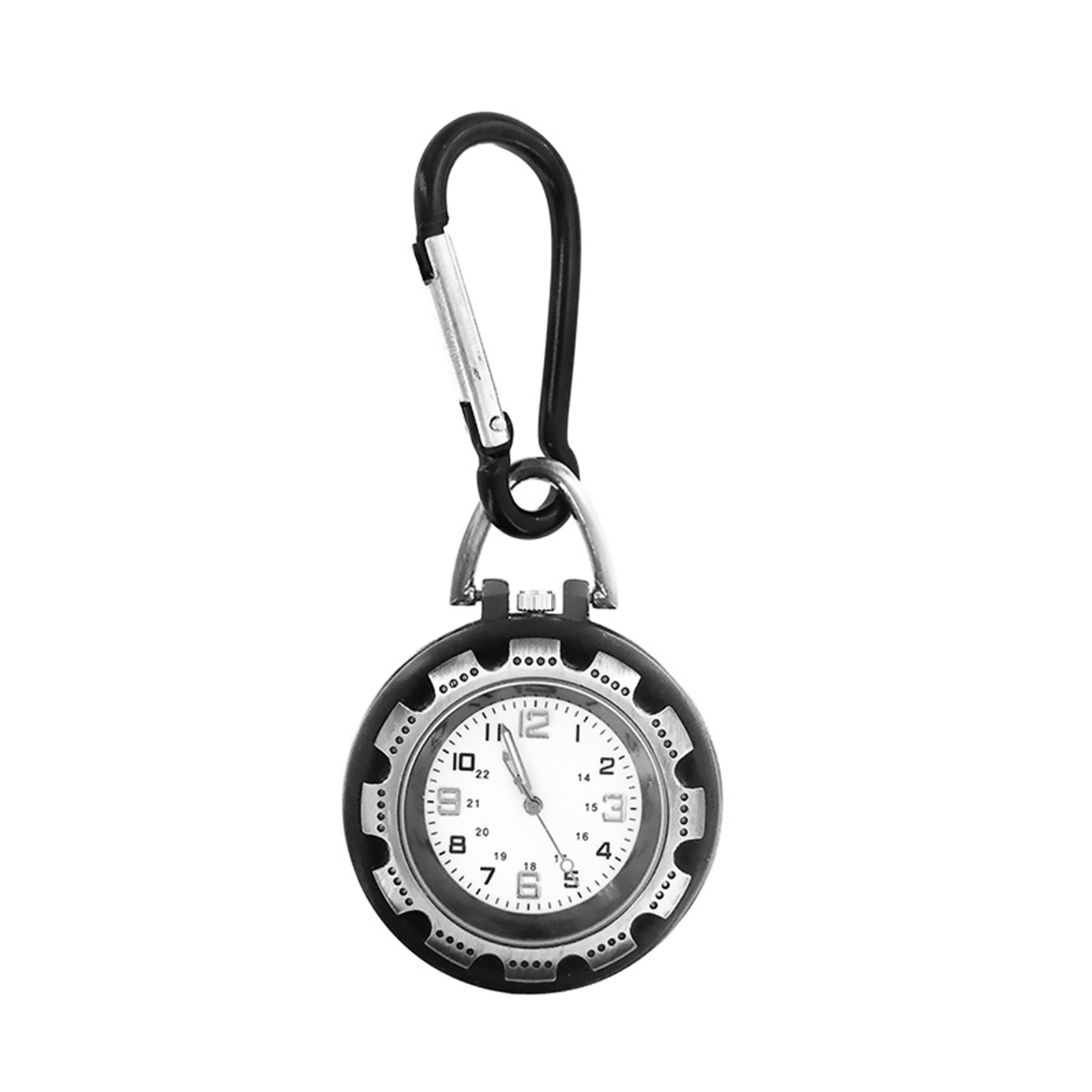 New Alloy Backpack Clip-on Carabiner Quartz Pocket Watch Fit For Outdoor Hiking