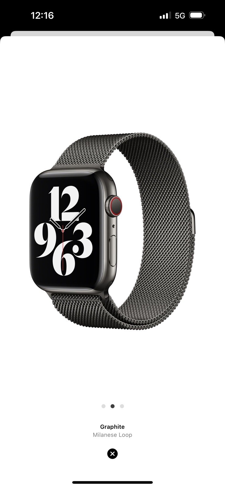 Apple Watch Milanese Loop Band Strap Genuine OEM 45mm 42 44 49 **Graphite** Used