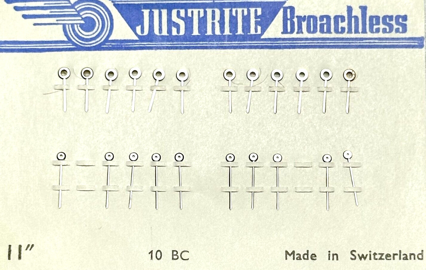 Justrite Broachless 10BC Silver Stick Hands 11” opening LOT AS SHOWN 20-43