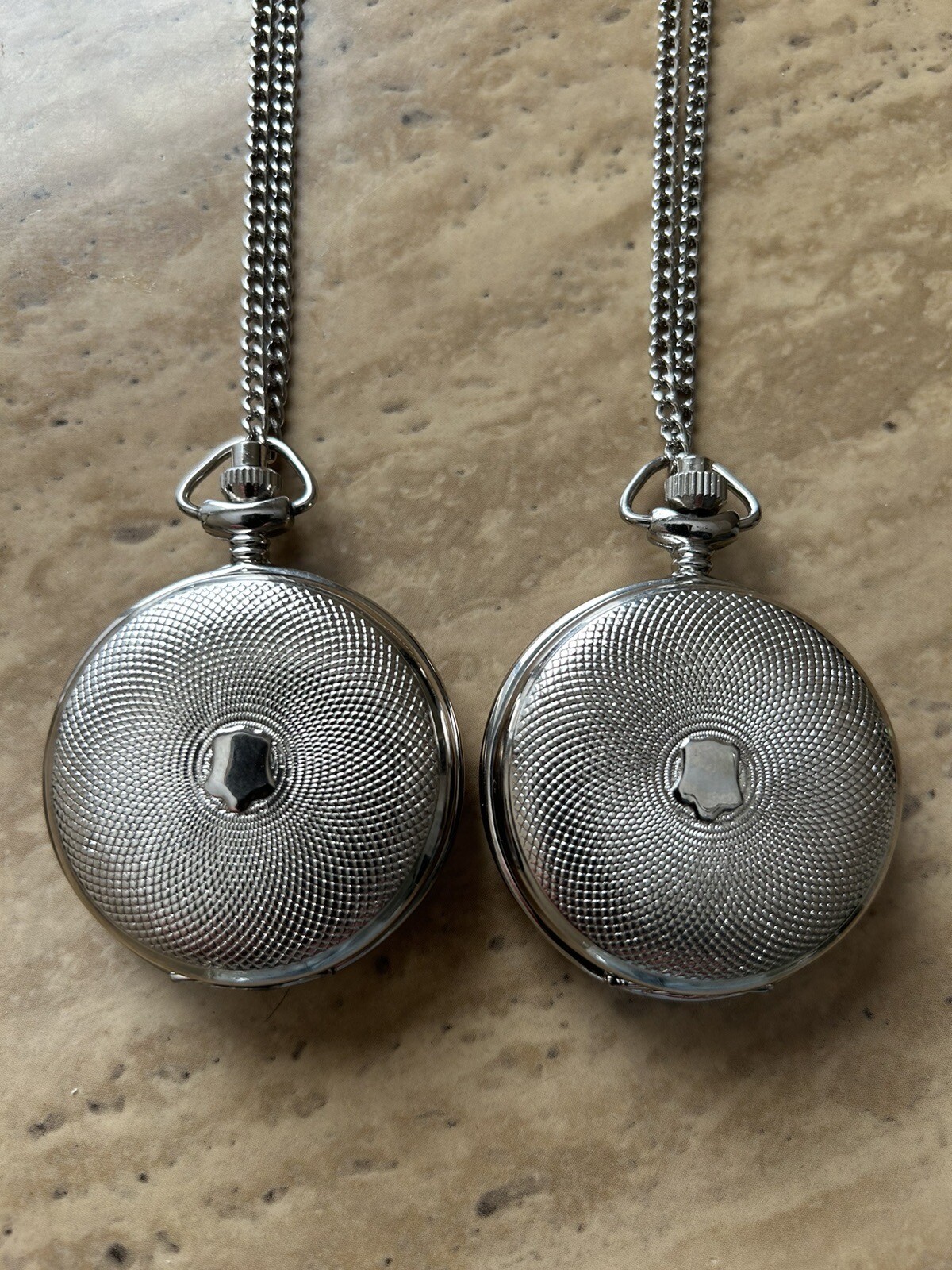 Buyer Gets 2 new EKO Silver Necklace Pocket Watch-keeps Perfect Time-USA Vendor